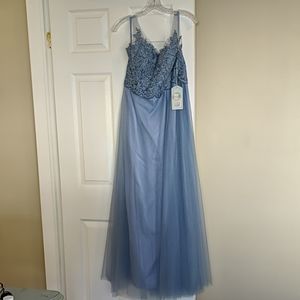 Renz Bridal light blue bridesmaid dress